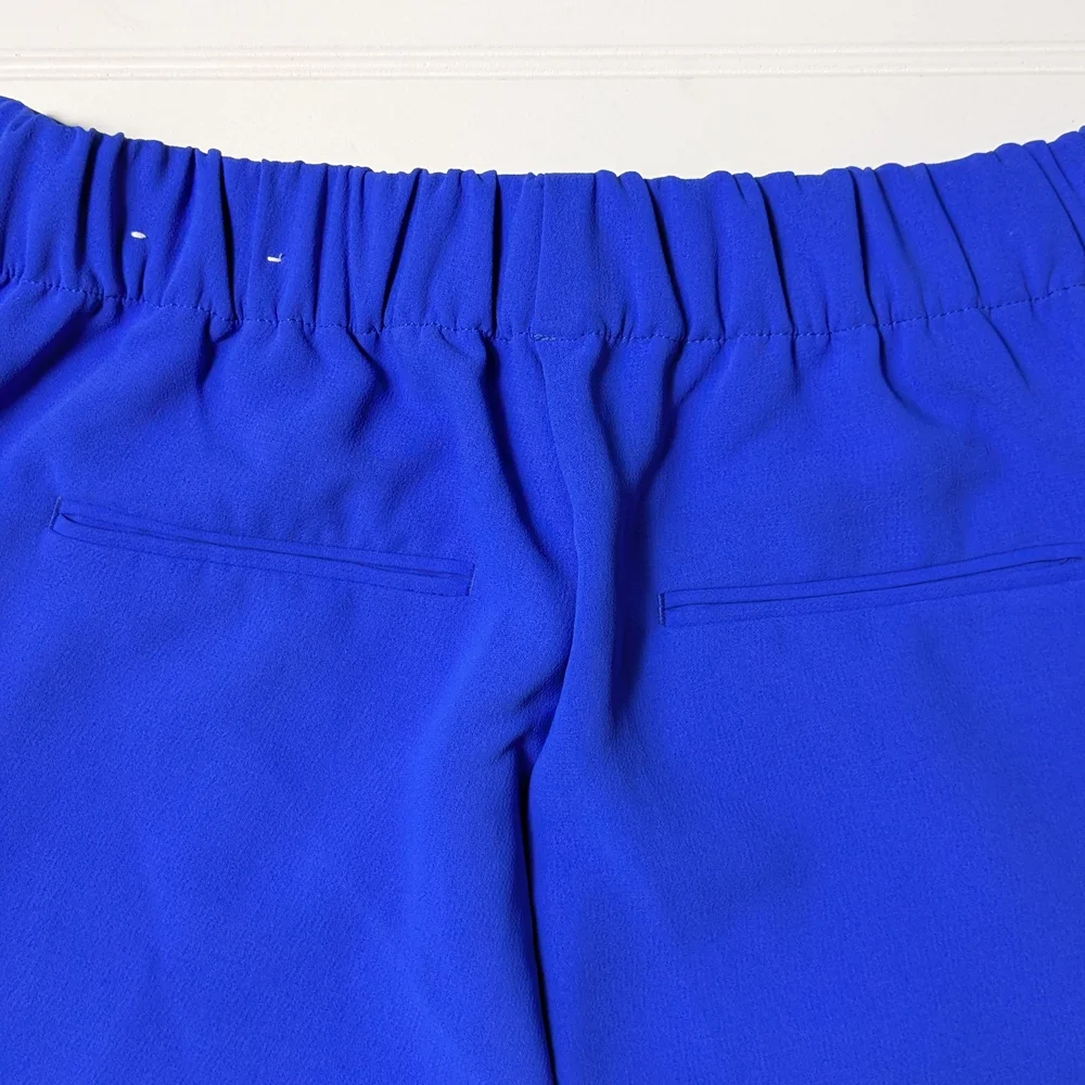 Ann Taylor Pull On Cropped Blue Purple High Rise Dress Pant M - Picture 4 of 6